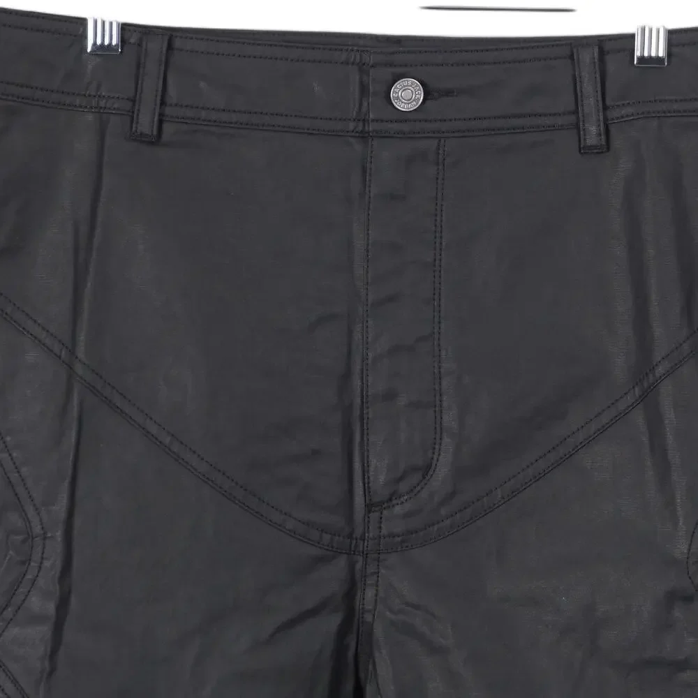 NWT Jordan Nike x Cactus Jack Shorts Men Size 36 Black Coated Waxed Travis Scott